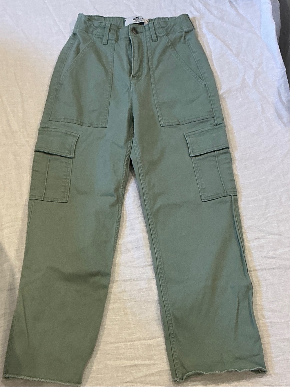 Hollister Sage Green Ultra High Rise Cargo Pants XS